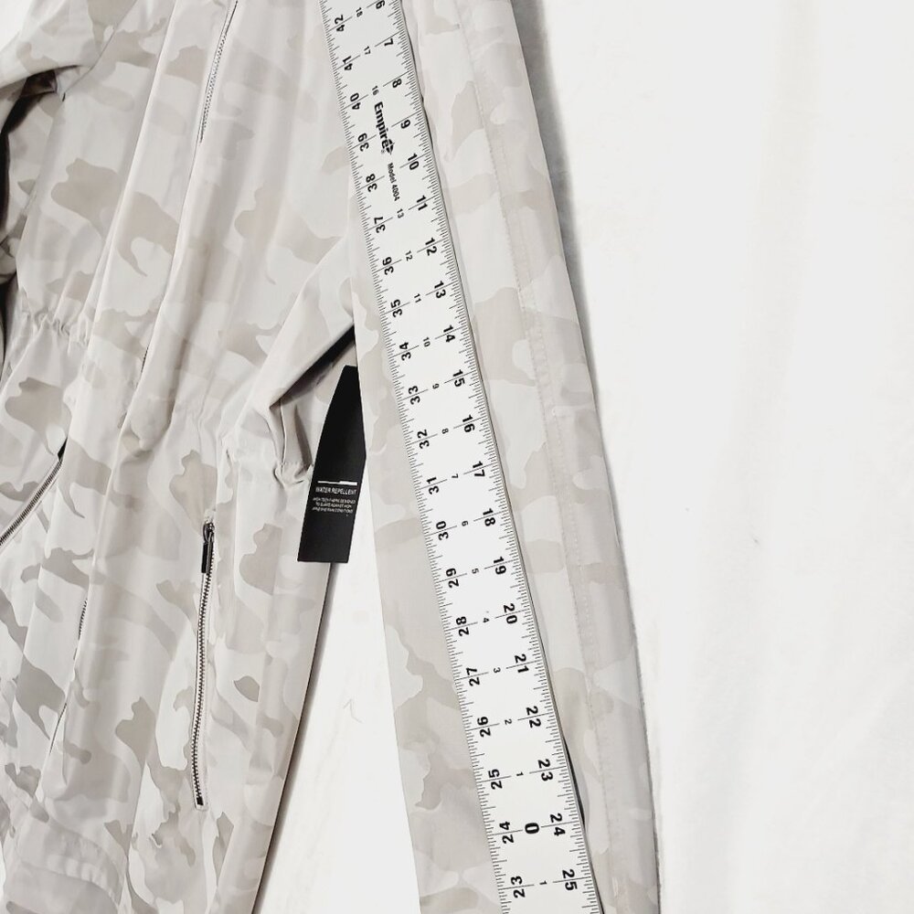Chico's NWT Rain/Weather Jacket, Beige/Gray/Multi Camo, Size 1 U.S. 8/10 - Picture 15 of 16